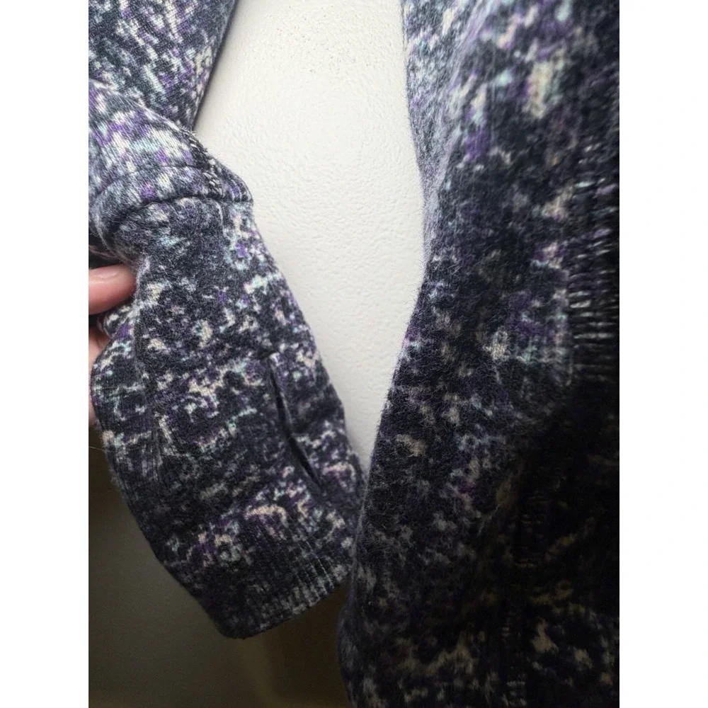 Lululemon Scuba Hoodie Womens Size 4 Blue Speckled Full‎ Zip Sweatshirt Jacket